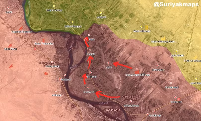 Quân đội Syria nổ súng chiếm 5 làng ở Deir Ezzor, nguy cơ đối đầu Mỹ ảnh 1