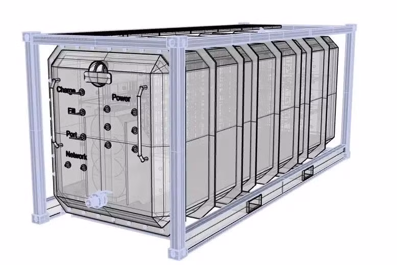 Bản vẽ thiết kế 1 trong những pod trung tâm dữ liệu. Ảnh Subsea Cloud.