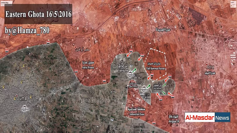 Quân đội Syria tái tấn công vào khu trang trại Tall Sawwan