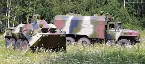 Các xe tổ hợp chỉ huy trên khung gầm của BTR-80 và Ural-4320 - 1V126. Tổ hợp ("Kapustnikc-B").