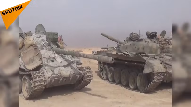 Kho vũ khí của IS ở Deir Ezzor - ảnh video Sputnik