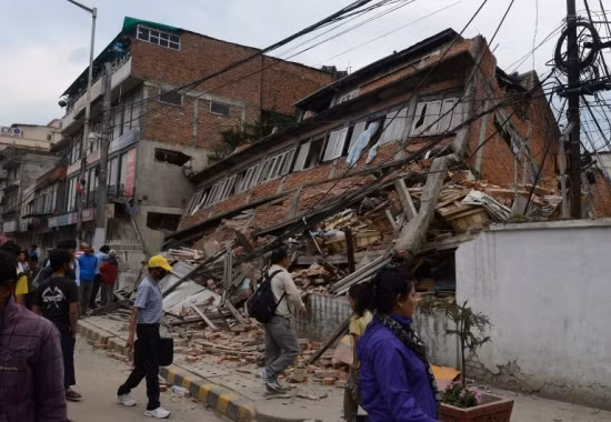 Hiện trường sau thiên tai. Ảnh:AFP