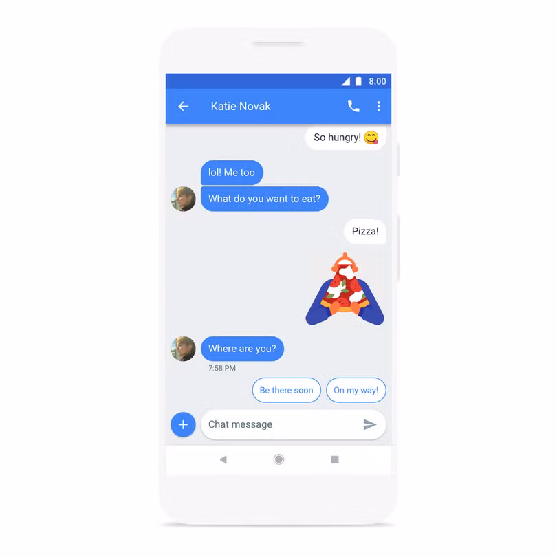 Tính năng Smart Reply vô cùng hữu ích. Ảnh: TheKeyword Tính năng Smart Reply vô cùng hữu ích. Ảnh: TheKeyword