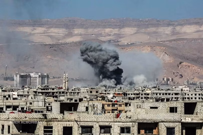 Không quân Syria không kích thị trấn Jobar