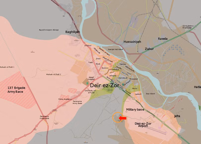 Cuộc tấn công của quân đội Syria vào trận địa phòng thủ của IS phía tây căn cứ quân sự Deir Ezzor