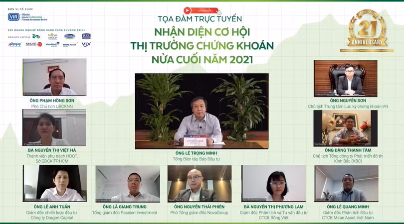 Toàn cảnh buổi toạ đàm trực tuyến "Nhận diện thị trường chứng khoán nửa cuối năm 2021”