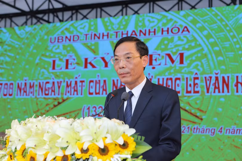 Phó Chủ tịch UBND tỉnh Thanh Hóa Đầu Thanh Tùng đọc diễn văn lễ kỷ niệm Phó Chủ tịch UBND tỉnh Thanh Hóa Đầu Thanh Tùng đọc diễn văn lễ kỷ niệm