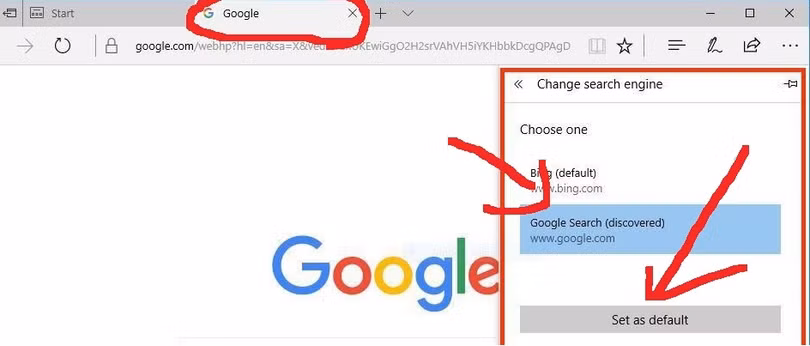 Thay công cụ tìm kiếm của Microsoft Edge - ảnh bởi Matt Elliott/CNET