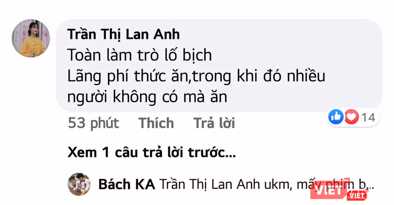 Những bình luận phẫn nộ của cư dân mạng.