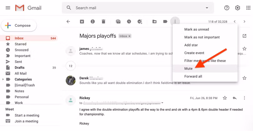 Cách tắt thông báo Gmail. Ảnh: CNET