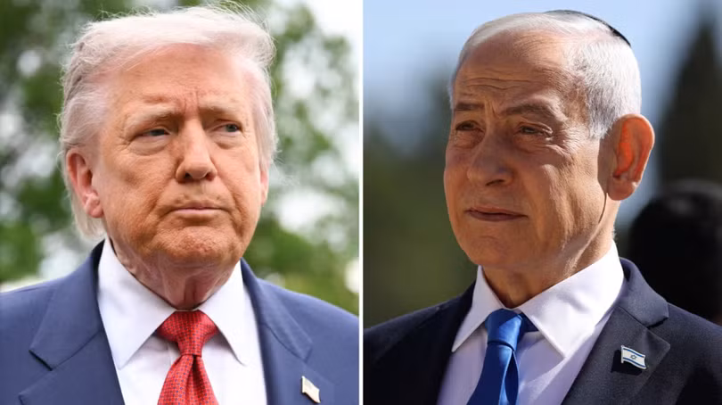 Tổng thống Mỹ Donald Trump và Thủ tướng Israel Benjamin Netanyahu. Ảnh: Getty.