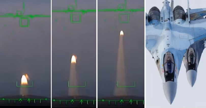 Tên lửa Kh-31PM và máy bay chiến đấu Su-35. Ảnh: MW.