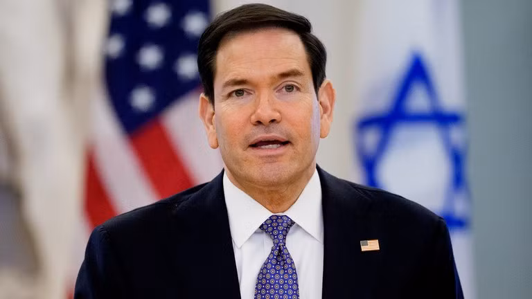 Ngoại trưởng Mỹ Marco Rubio phát biểu tại Washington, DC, ngày 14/4. Ảnh: Getty.