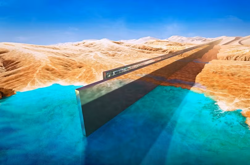 Ảnh đồ họa về siêu dự án Neom của Arab Saudi. Ảnh: Getty.