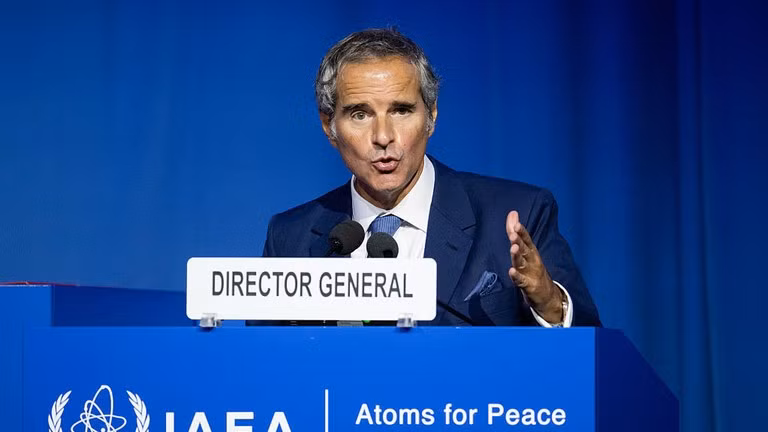 Giám đốc IAEA Rafael Grossi tại hội nghị thường niên của cơ quan này ở Vienna, Áo, ngày 15/9. Ảnh: Getty.