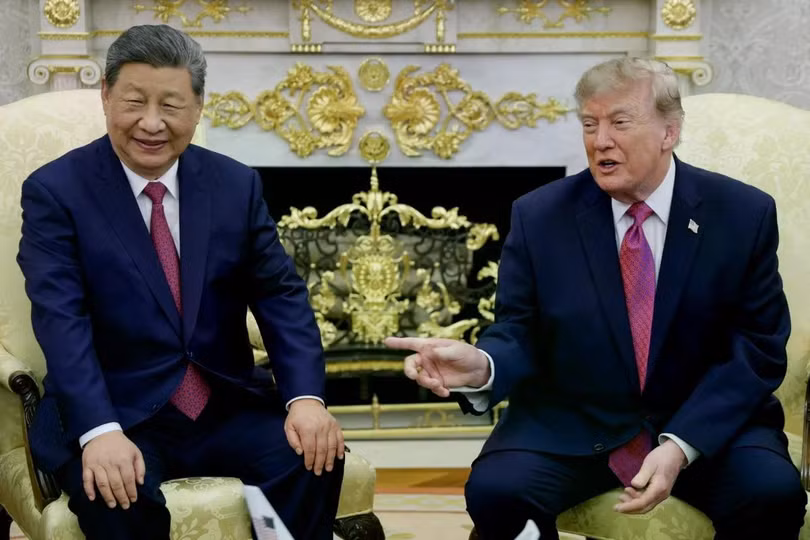 Tổng thống Trung Quốc Tập Cận Bình gặp gỡ người đồng cấp Mỹ Donald Trump tại Phòng Bầu dục ở Nhà Trắng vào ngày 24/9. Ảnh: Reuters.