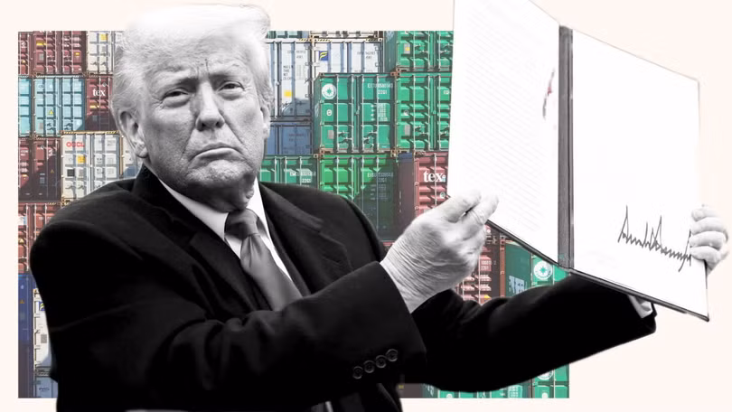 Ông Trump đã ký một loạt các thỏa thuận được gọi là "thuế quan có đi có lại", áp đặt thuế đối với hầu hết các quốc gia xuất khẩu hàng hóa sang Mỹ nhiều hơn nhập khẩu. Ảnh: FT.