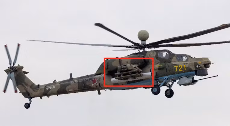Trực thăng tấn công Mi-28 được trang bị tên lửa Khrizantema. Ảnh: MW.
