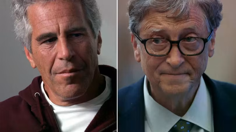 Jeffrey Epstein và Bill Gates. Ảnh: Getty.