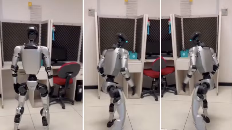 Hành vi "nổi loạn" lan truyền trên mạng của robot hình người là một phần của cuộc trình diễn đã được lên kế hoạch. Ảnh: IE.