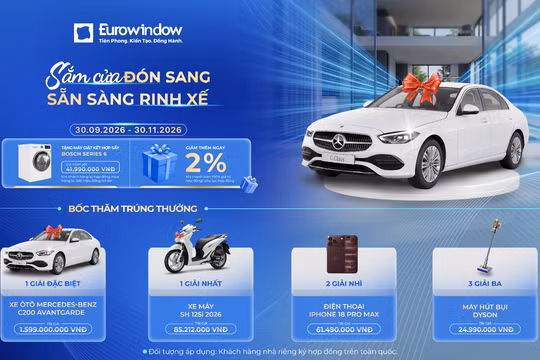 Đầu tư cho ngôi nhà hôm nay: Thêm tiện nghi, thêm cơ hội rinh quà lớn cùng Eurowindow