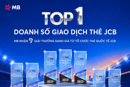 MB nhận 9 giải thưởng danh giá từ JCB