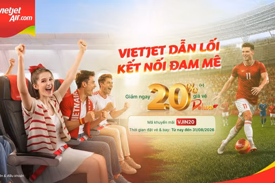 Vietjet giảm 20% giá vé Deluxe, SkyBoss và Business