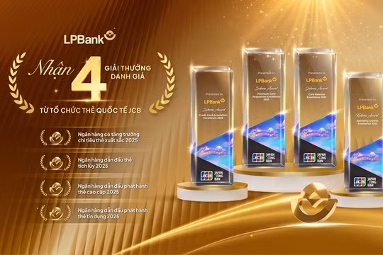 LPBank ghi dấu ấn trên thị trường thẻ với 4 giải thưởng từ JCB