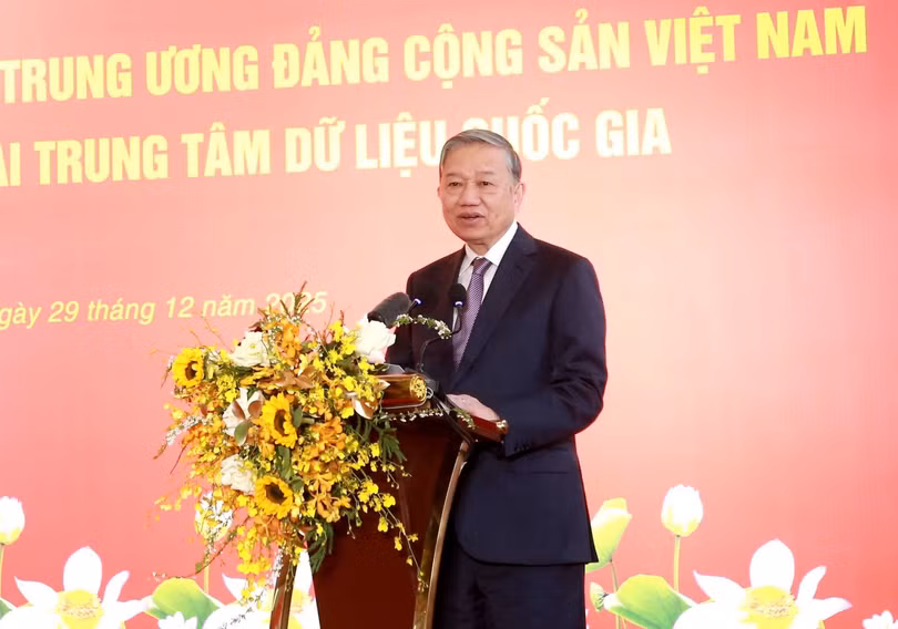 Tổng bí thư yêu cầu xây dựng Trung tâm Dữ liệu quốc gia thực sự trở thành “trái tim” của nền kinh tế dữ liệu. Ảnh: Dangcongsan.vn
