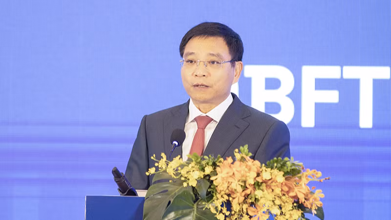 Phó Thủ tướng Nguyễn Văn Thắng phát biểu tại phiên khai mạc Tuần lễ Kinh tế, Tài chính và Công nghệ Đà Nẵng năm 2026 diễn ra sáng 7/7. Ảnh: XM.