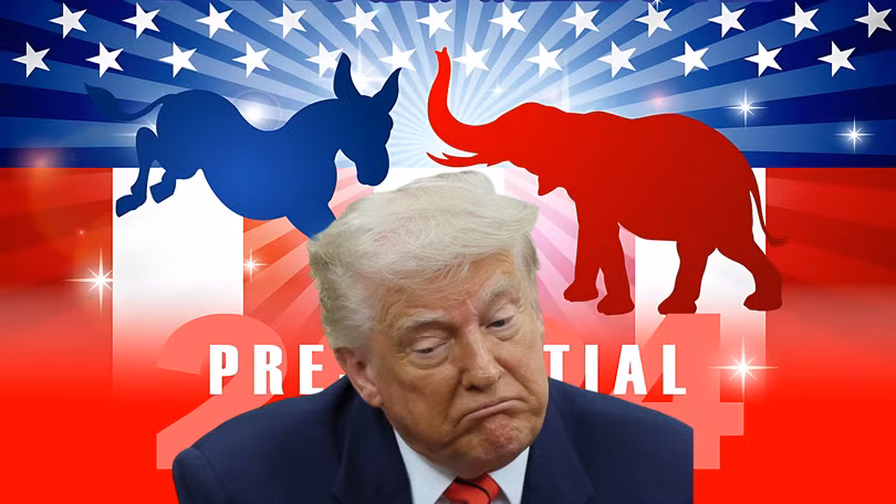 Kết quả thăm dò dư luận của NBC News cho thấy tỷ lệ ủng hộ ông Trump giảm và dảng Cộng hòa gặp bất lợi so với Đảng Dân chủ. Ảnh: Meganews.