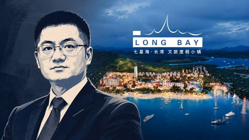 Đặng Phi Binh và khu phức hợp Long Bay ở tỉnh Koh Kong, nơi đặt đại bản doanh của các nhóm lừa đảo trực tuyến. Ảnh: HK01.
