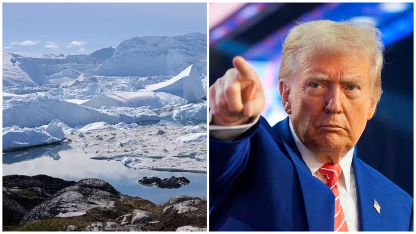 Ông Trump sau khi nhậm chức nhiệm kỳ thứ hai không hề giấu giếm ý đồ muốn thôn tính Greenland bằng mọi cách. Ảnh: Hk01.