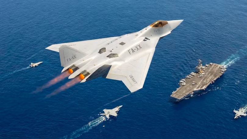 Phác họa tiêm kích thế hệ 6 F/A-XX hoạt động cùng với F-35. Ảnh: Asiatimes.