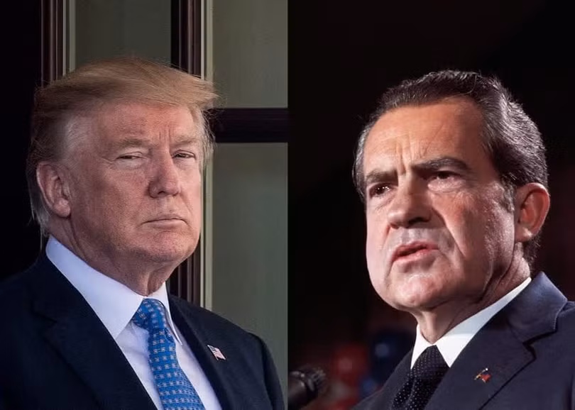 Khảo sát của Viện Gallup cho thấy tỷ lệ không ủng hộ ông Trump đã ở mức ngang với ông Nixon khi xảy ra vụ Watergate, Ảnh: Getty.