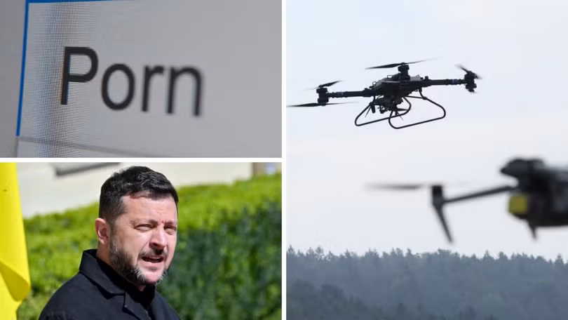 Ukraine đang tìm kiếm nguồn thu tài chính từ công nghiệp khiêu dâm dùng để mua UAV. Ảnh: TheAustralian.