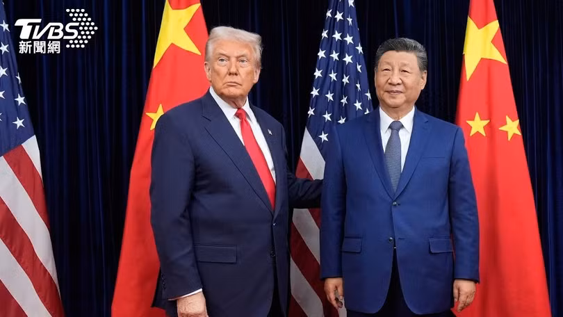 Chủ tịch Trung Quốc Tập Cận Bình và Tổng thống Mỹ Donald Trump trong chuyến thăm Trung Quốc tháng 11/2017. Ảnh: TVBS.