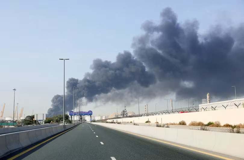 Cảng Jebel Ali ở Dubai, Các Tiểu vương quốc Arab Thống nhất (UAE), đã bị tấn công trong hôm 1/3. Ảnh: Reuters.
