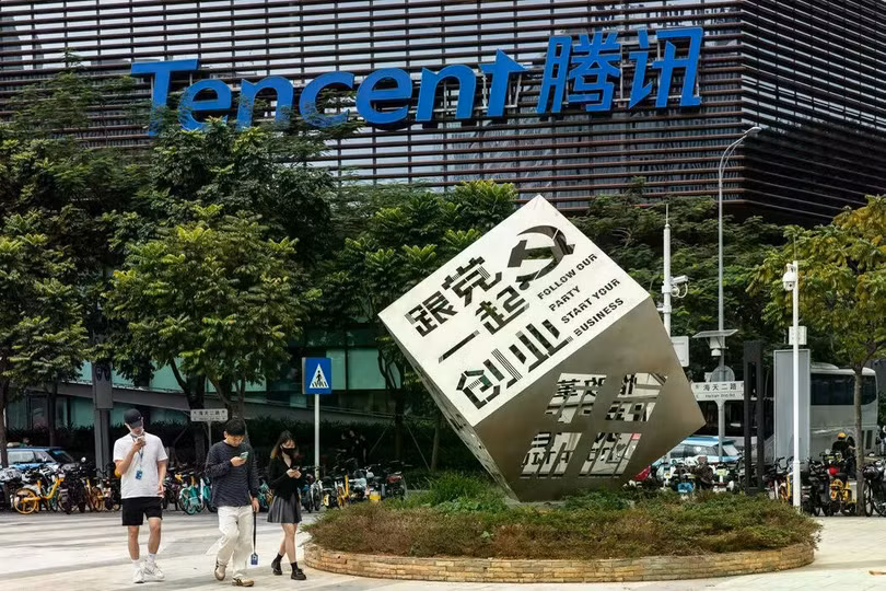 Tencent - một trong những tập đoàn công nghệ lớn nhất Trung Quốc. Ảnh: NYT.