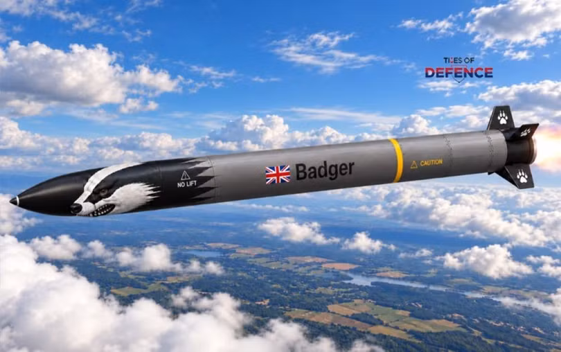 Ảnh do máy tính dựng về tên lửa Badger Mk1. Ảnh: Cody Aerospace & Defence.