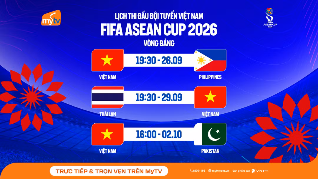 MyTV chính thức sở hữu bản quyền FIFA ASEAN Cup 2026