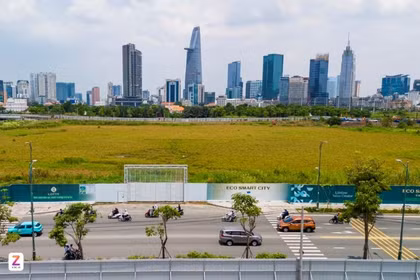 Hiện trạng khu đất triển khai dự án Lotte Eco Smart City. Ảnh: Znews