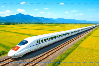 Dự án đường sắt tốc độ cao Bắc-Nam. Ảnh minh họa: AI