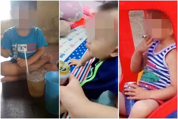Cho con trẻ uống bia, hút thuốc để quay lại clip? Cho con trẻ uống bia, hút thuốc để quay lại clip?