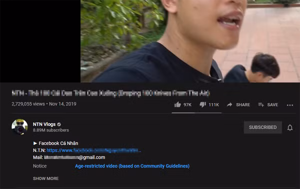 Nguyễn Thành Nam bị phản đối gay gắt vì những video vô bổ Nguyễn Thành Nam bị phản đối gay gắt vì những video vô bổ