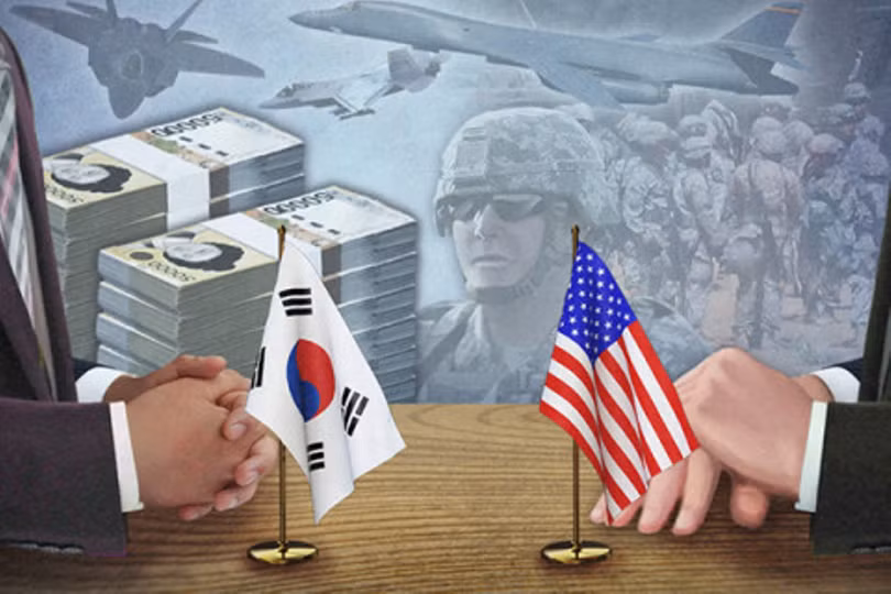 Ông Donald Trump đột ngột tăng mức tiền Hàn Quốc phải trả cho việc Mỹ đóng quân ở nước này lên tới 5 tỷ USD/ năm. Ông Donald Trump đột ngột tăng mức tiền Hàn Quốc phải trả cho việc Mỹ đóng quân ở nước này lên tới 5 tỷ USD/ năm.