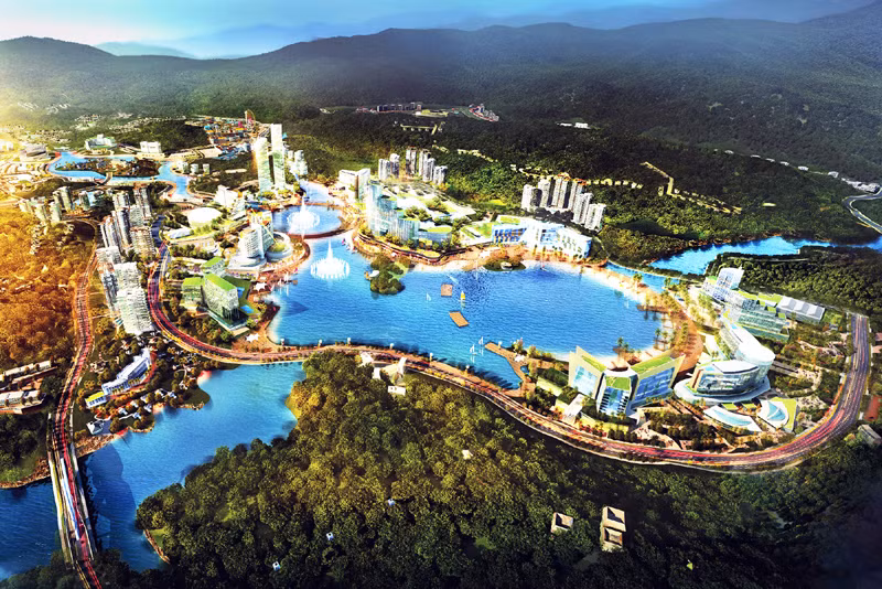 Phối cảnh quy hoạch chi tiết khu phức hợp cao cấp Vân Đồn (Nguồn: quangninh.gov.vn) Phối cảnh quy hoạch chi tiết khu phức hợp cao cấp Vân Đồn (Nguồn: quangninh.gov.vn)