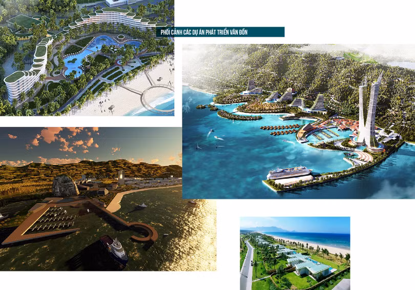 Phối cảnh các dự án phát triển Vân Đồn (Nguồn: quangninh.gov.vn) Phối cảnh các dự án phát triển Vân Đồn (Nguồn: quangninh.gov.vn)