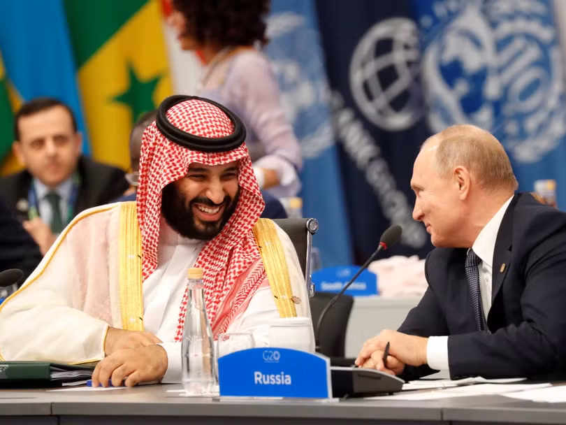 Thái tử Mohammed bin Salman và ông Vladimir Putin.