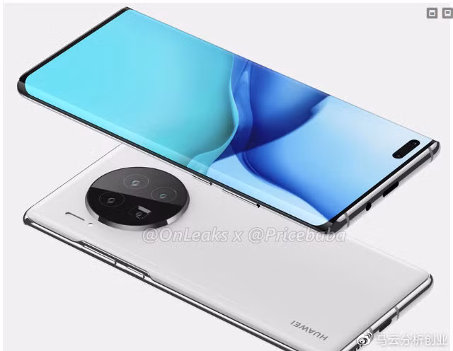 Mẫu Huawei Mate 40 Pro với màn hình 